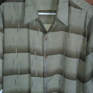 BLNY Men's Button Down Shirt Fancy Plaid Large
